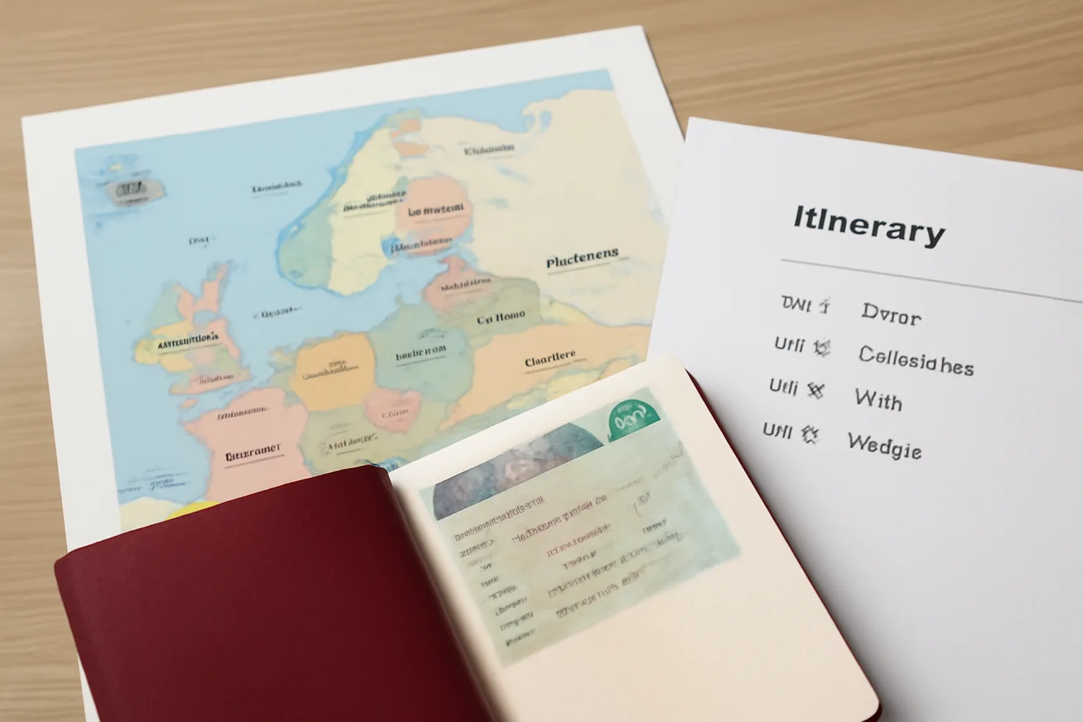 Traveller planning a Schengen trip itinerary to determine the correct consulate to apply through