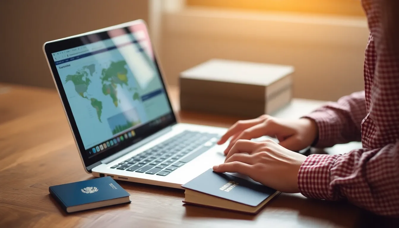 A traveller completing the ETIAS application form