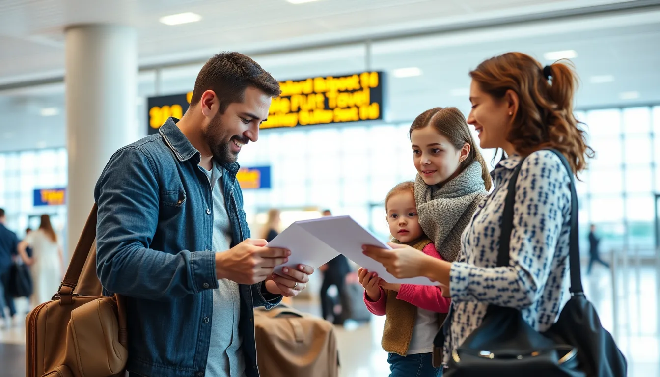 An American family preparing for a European trip with ETIAS