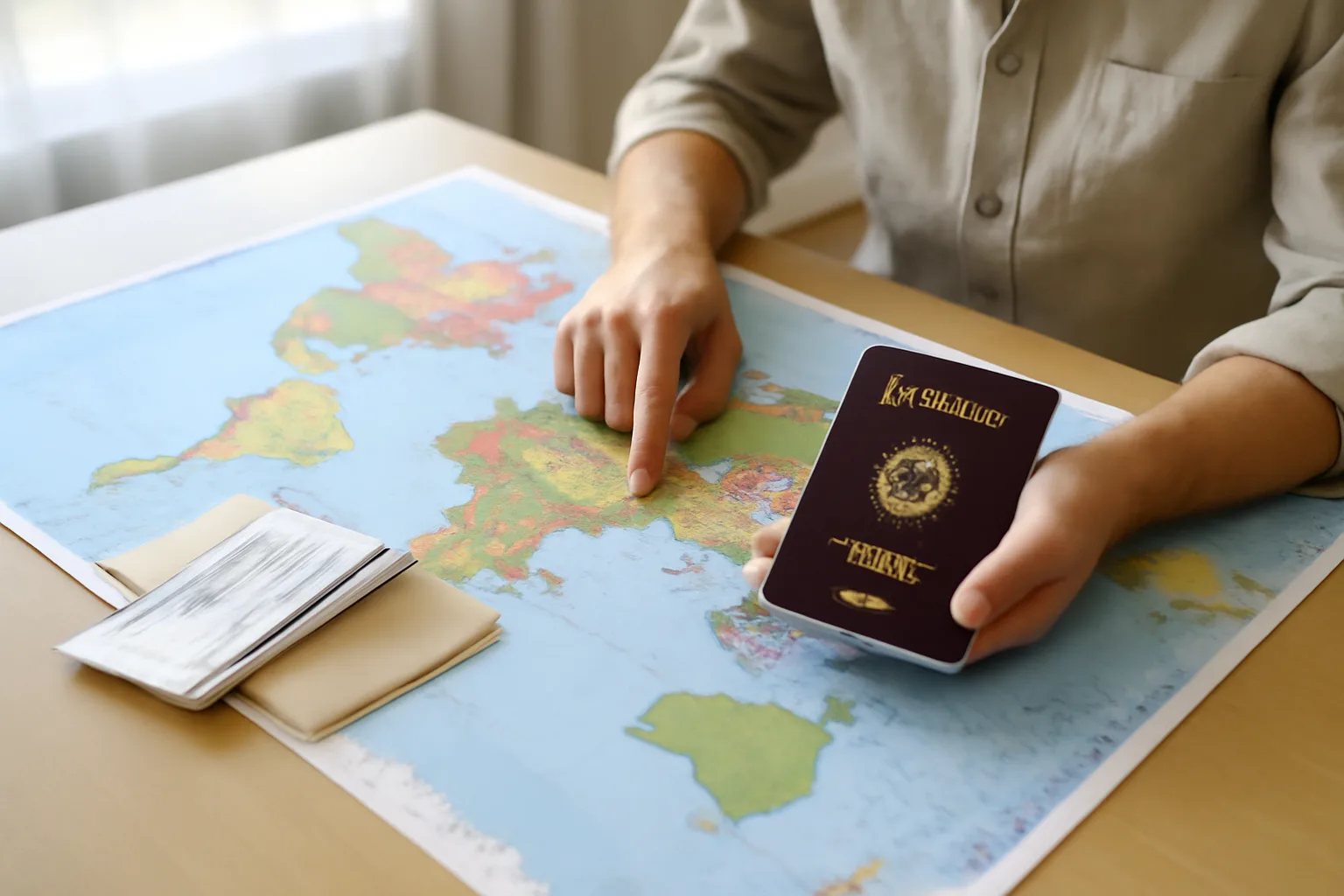 A traveller planning a European trip and checking entry requirements
