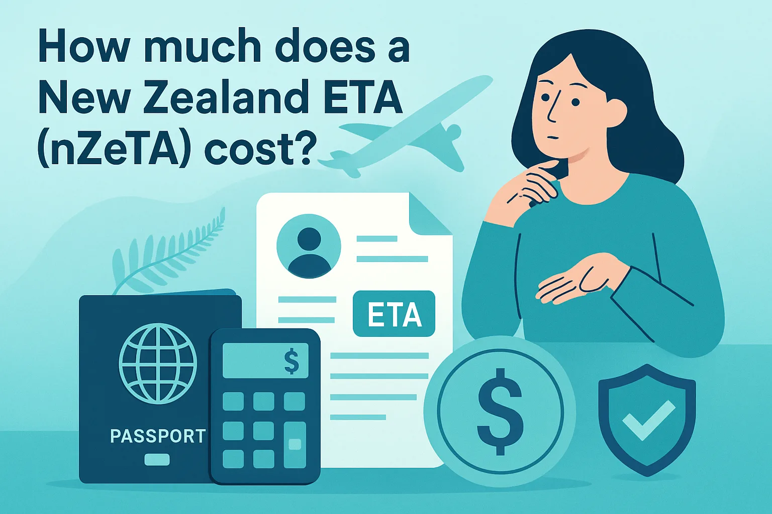Illustration about how much does a new zealand eta (nzeta) cost? all fees explained