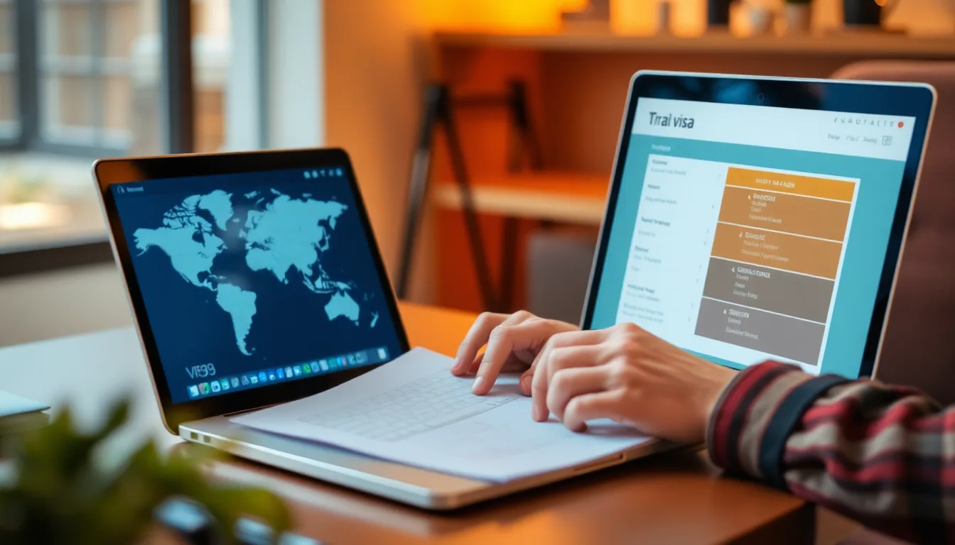 Traveller completing a New Zealand visa application