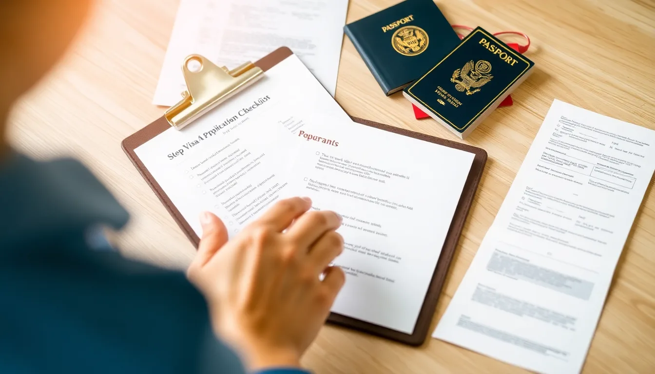Traveller reviewing the stages of the Schengen visa application process