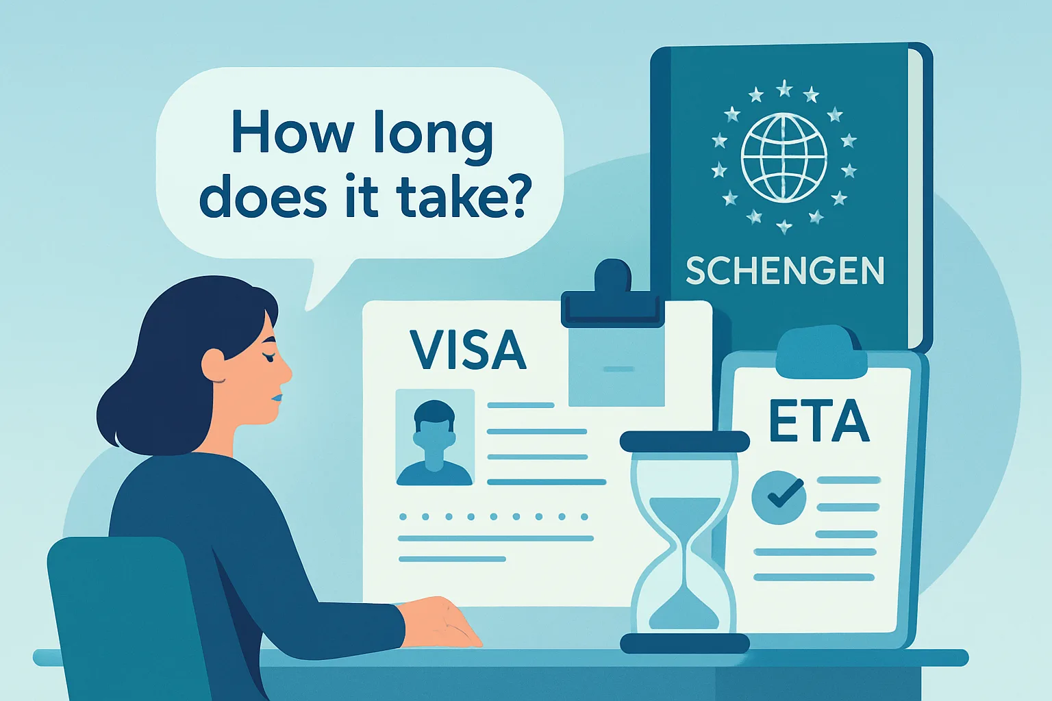 Illustration about schengen visa processing time: how long does it take?