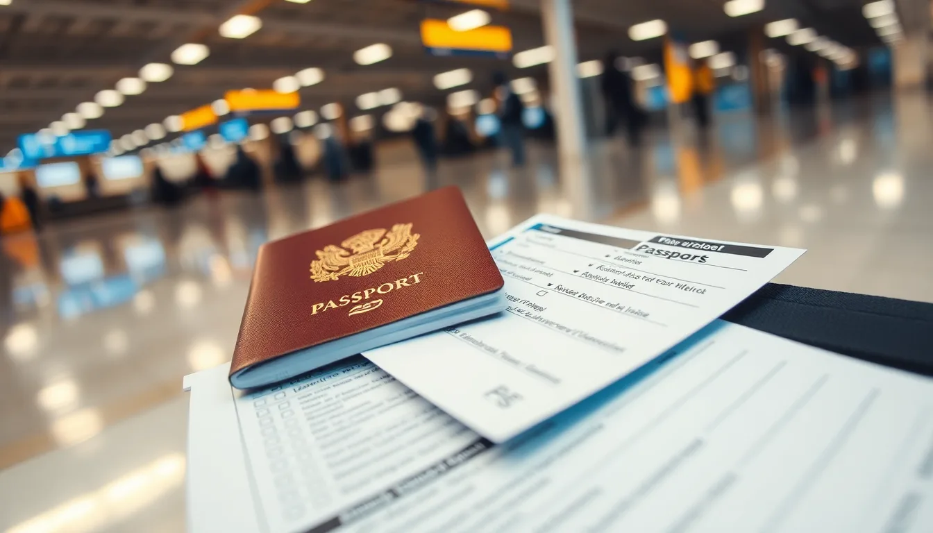 Passport and printed UK ETA checklist ready for travel