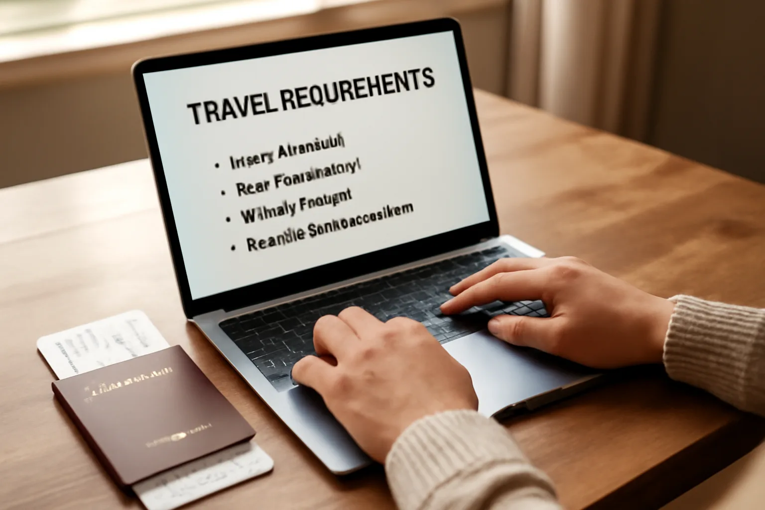Traveller checking current UK entry requirements
