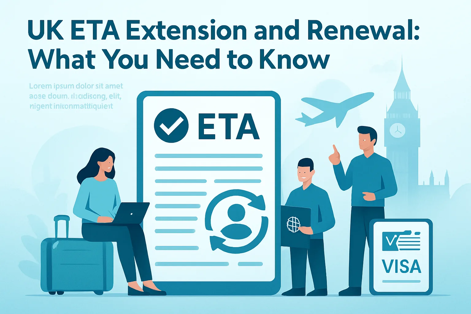 Illustration about uk eta extension and renewal: what you need to know