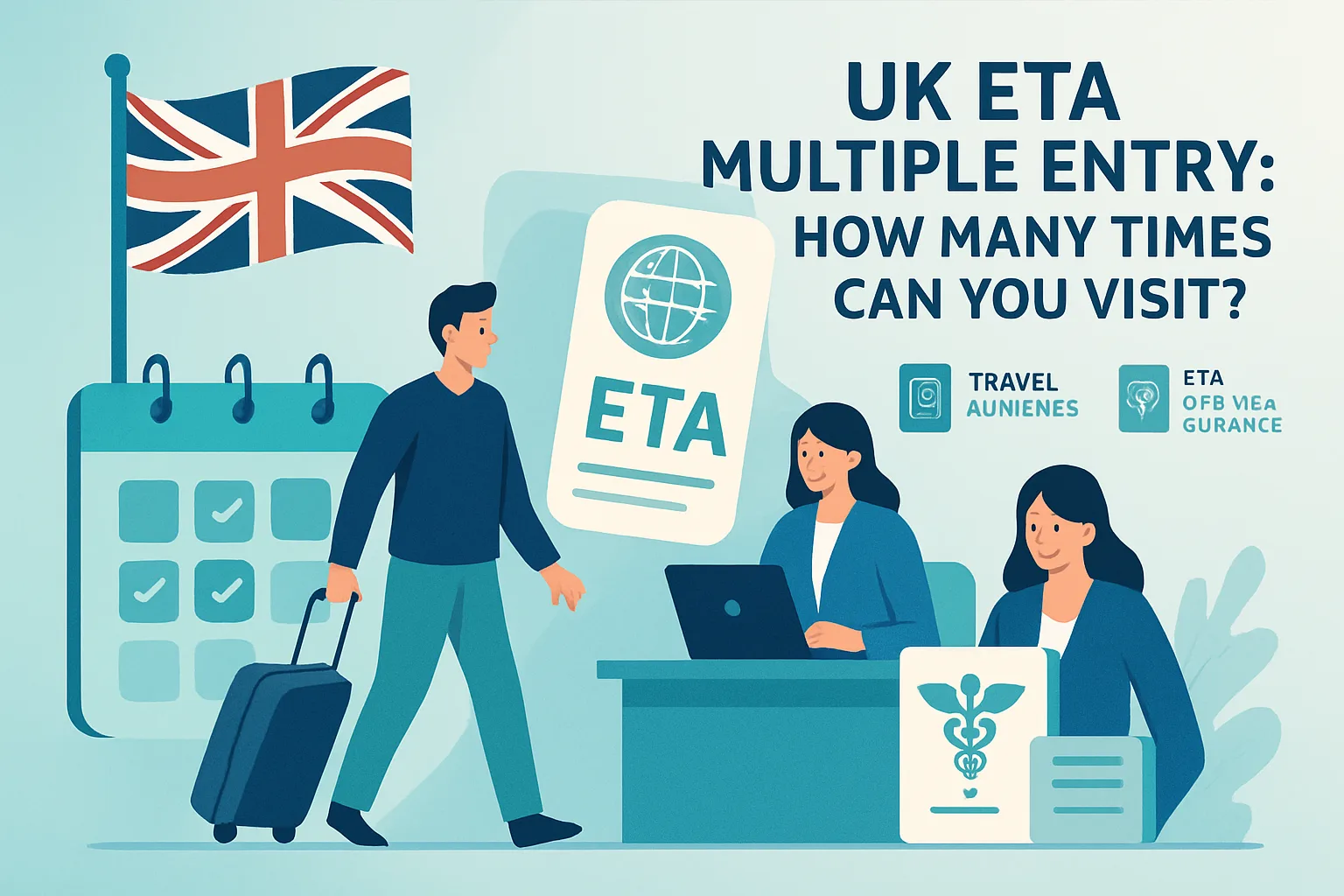 Illustration about uk eta multiple entry: how many times can you visit?