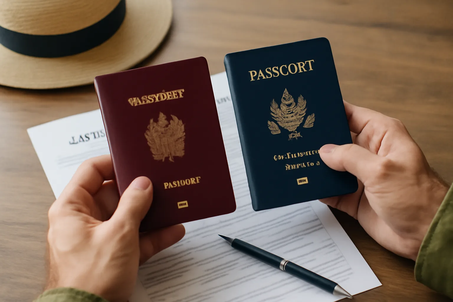 Dual national comparing passport details for a UK ETA application