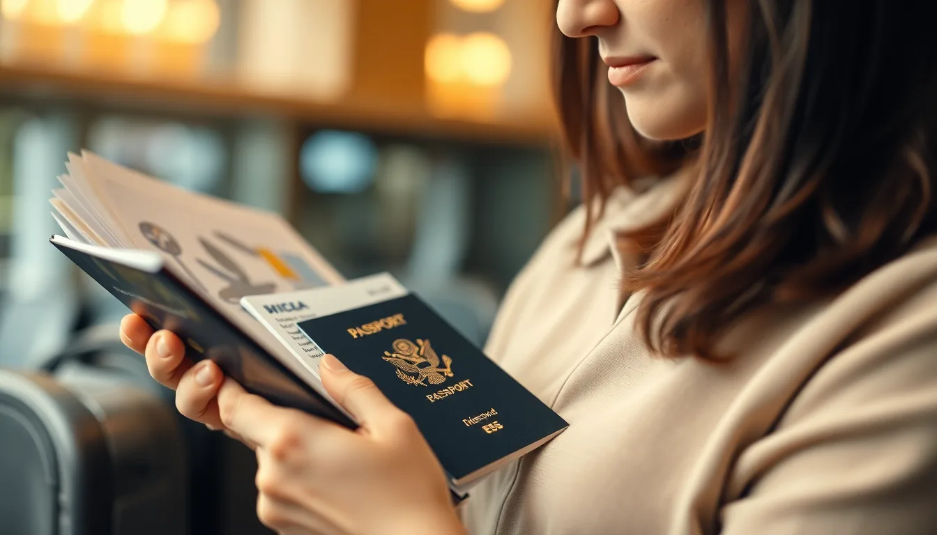 Traveller checking a newly issued passport before applying for a UK ETA