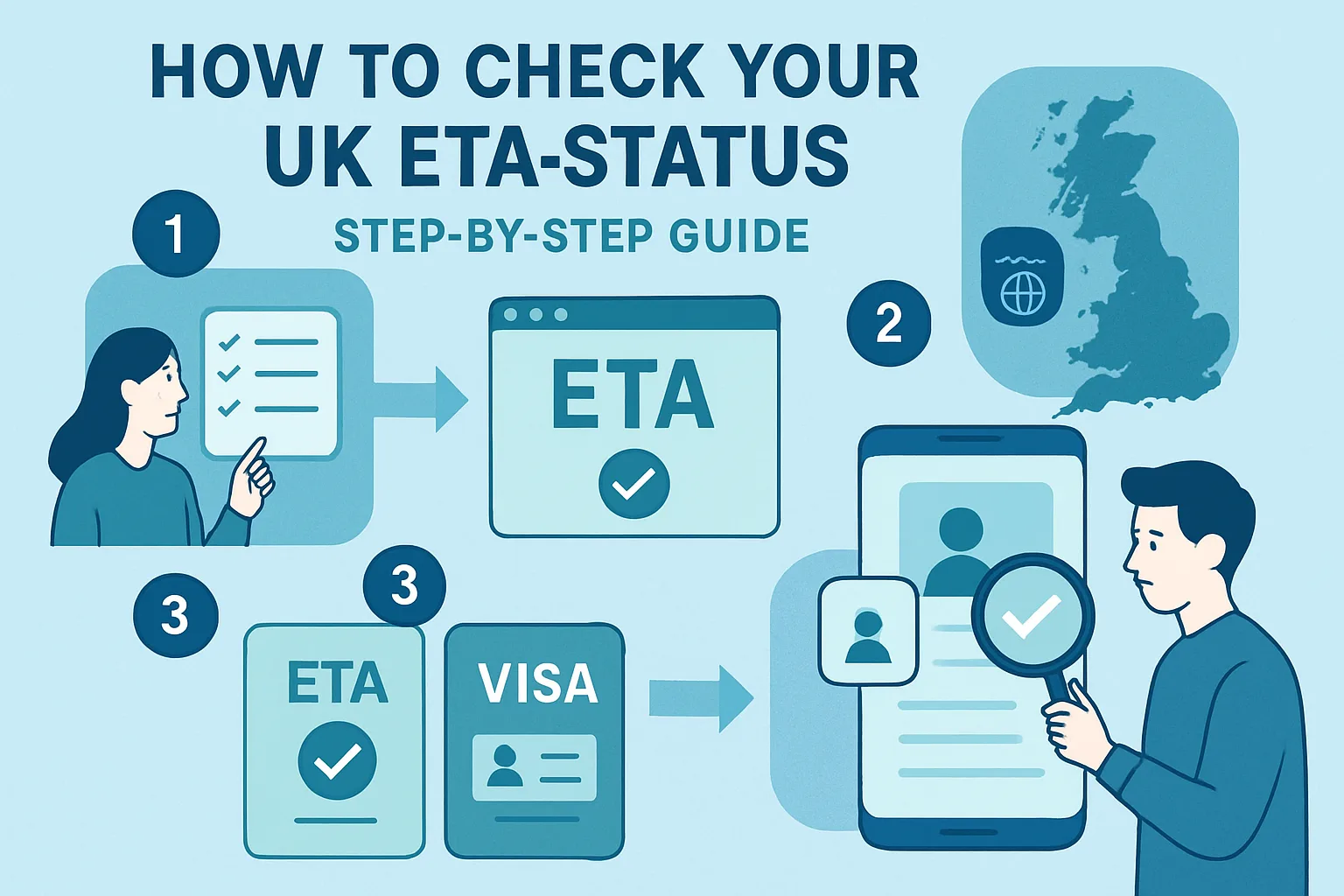 Illustration about how to check your uk eta status: step-by-step guide