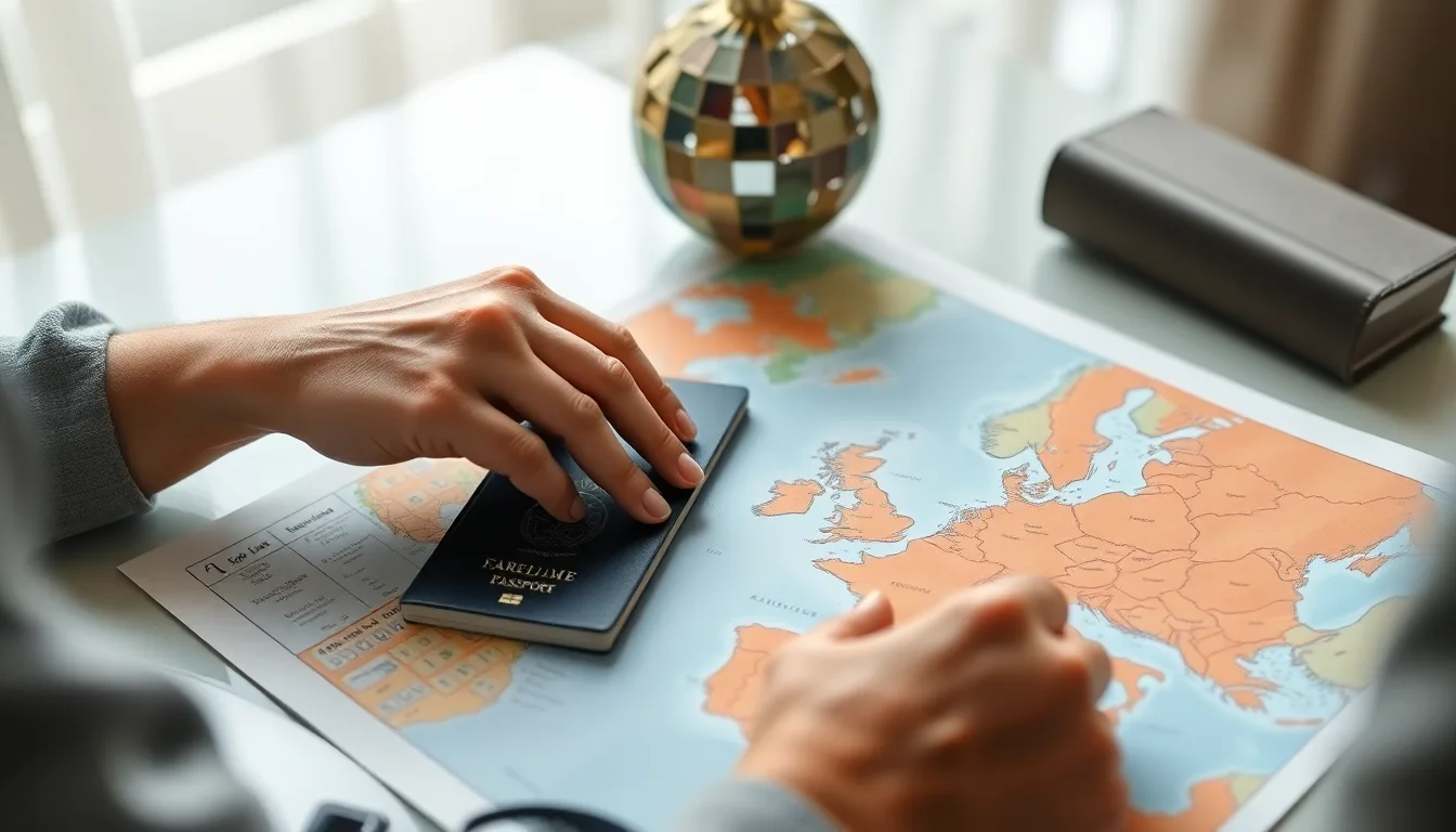 A traveller checking visa-free access requirements for Europe