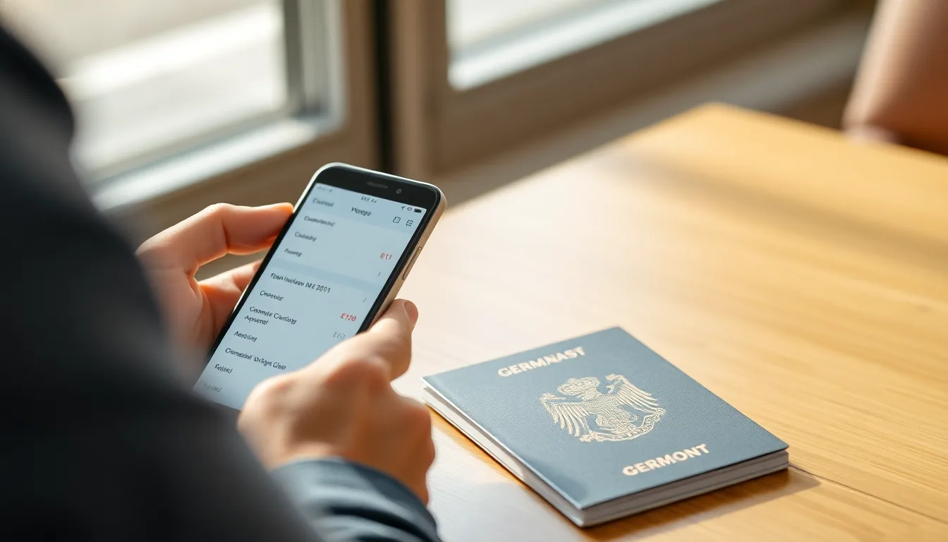 Reisender beantragt ein UK ETA über Smartphone und Reisepass
